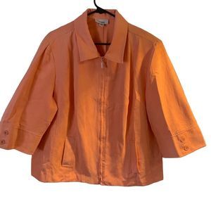 Pre Owned Women’s DressBarn Full Zip Lightweight Coat Jacket with Pockets Sz 20w